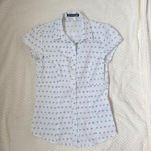 NWOT Atmosphere White Short Sleeve Blouse - Size UK6